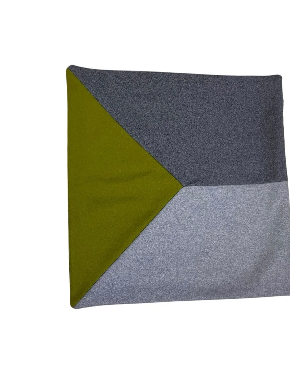 2 Surya Square Wool Blend Pillow Covers MCM Color Block Gray Green